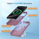 Miracase for iPhone 15 Pro Max Case, [with 2X Screen Protectors], Compatible with MagSafe, Liquid Silicone Case Shockproof Drop Protection Phone Case for 15 Pro Max, Blackcurrant Magnetic