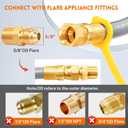 GasSaf 5FT 3/8" ID Natural Gas Hose, Natural Gas Grill Hose with Quick Connect Fitting Suitable for Weber Grills, Blackstone Griddles, Generator, Patio Heater - CSA Certified