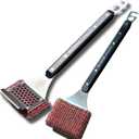 Grill Brush |Stainless Steel Bristle-Free BBQ Grill Cleaner | Steam Cleaning for Cast Iron & Stainless Steel Grates | Judged Best Grill Brush” | Dishwasher Safe