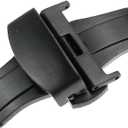RECHERE Brushed Matte Push Button Butterfly Deployment Clasp for Leather Watch Band Strap