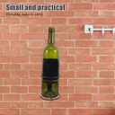 Hemoton Wall Mounted Wine Rack Single Bottle Holder Metal Wall Wine Shelf for Home Bar Kitchen Dining Room Storage and Display