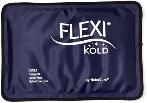 FlexiKold Gel Soft Flexible Ice Packs for Injuries - Reusable Freezer Cold Pack, Cold Compress & Cooling Gel Pad for Face, Shoulder, Hip, Leg, Arm, Ankle & Foot Injury - Medium - 7.5” x 11.5” Blue