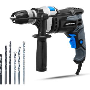 Hammerhead 7.5-Amp 1/2 Inch Variable Speed Hammer Drill with 6pcs Bit - HAHD075