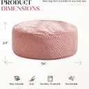 Hobestluk Bean Bag Chairs Adults Beanbag Chair with Filler Large Bean Bags with Fluffy Embossed Cover, Giant Bean Bag Chairs for Adults (Pink, 5FT - 50 x 50 x 24)