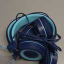 Bywulanda Upgrade USB Type C Kids Headphone for School, 94dB Safe Volume Limited, HD Stereo Sound, Foldable Lightweight On-Ear Headphones for Boys/Girls/Students/Tablet/Travel (Dark Blue), Pack of 2