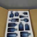 24Pcs Blue Glass Bud Vases Set, Small Vases for Flowers, Perfect for Centerpieces at Parties, Baby Showers, Weddings, Events, Graduation Season, Great Gifts for Office & Home Dcor