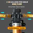 Portable DC 12V 75W Electric Gasoline Transfer Pump, Moves Up to 110 Gallons of Gas Per Hour, Great for Vehicles, Boats, Motorbike, Equipment, Gasoline (110GPH-SINGLE PUMP)