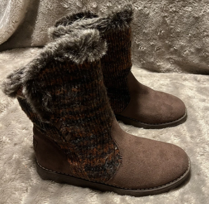 BOBS from Skechers Alpine Winter Warrior Slouch Boot Brown Womens Size 9 EUC