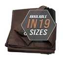 Tarp Cover Brown/ Black Heavy Duty 20 Mill Thick Material, Waterproof 8'X10' Great for Tarpaulin Canopy Tent, Boat, RV Or Pool Cover! by Trademark Suplies (Poly Tarp 8X10, Ultra Thick)