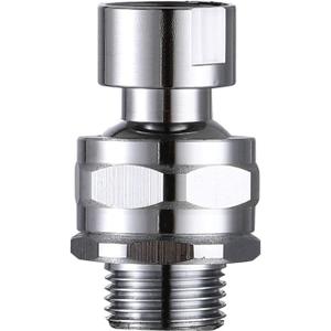 Shower Head Swivel Ball Adapter Brass Adjustable Shower Arm Connector Universal Showering Component Shower Arm Extension, Polished Chrome