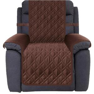 Ameritex Waterproof Nonslip Recliner Cover Stay in Place, Dog Chair Cover Furniture Protector, Ideal Recliner Slipcovers for Pets and Kids (Chocolate, 23")