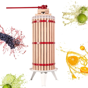 YUDA Upgraded 7.9 Gallon (30L) Manual Fruit Wine Press with 12 Blocks 100% Nature Oak, Cider Apple Grape Berries Crusher Juice Maker