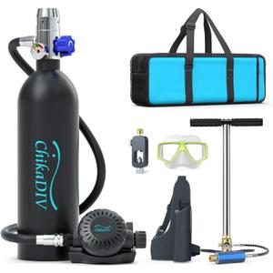 Mini Scuba Tank, 1L Lung Tank Underwater Breathing for Snorkeling & Scuba Diving Tank for Exploration Emergency