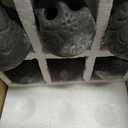 Reusable Ceramic Halloween Skull, Fire Pit Skulls, for Bonfire, Campfire, Fireplace, Firepit, Table Top Skeleton Head Home Decor (Small Black)