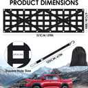 Heavy Duty Tailgate Net for Truck Bed, Cargo Net with 4 Adjustable Buckle Straps, Durable Nylon Tailgate net Compatible with Jeep, Pickup, Truck, Boat, SUV, 59" x 18"
