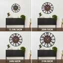 Large Wall Clock for Living Room Decor, 20 Inch Non Ticking Silent, Battery Operated Modern Vintage Oversized Wall Clock for Bedroom Kitchen