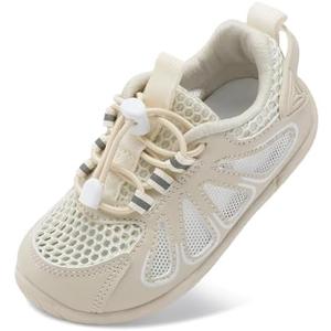 BARERUN Toddler Shoes Boy Girl Sneakers Lightweight Breathable Barefoot Running/Walking Shoes Toddler Tennis Shoes with Adjustable Tightness Size 180