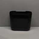 Bathroom Trash Can with Lid 3.1 Gallon Narrow Trash Can Small Plastic Trash Bin 12 Liter Rectangular Plastic Garbage Can with Press Type Lid for Bedroom Bathroom (Blackwhite)