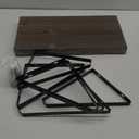 BAMEOS Floating Shelves Rustic Wood Wall Shelf, Small Bookshelf for Living Room, Office, Bedroom, with Metal Bracket