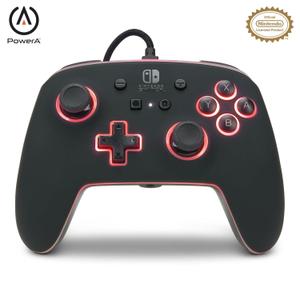PowerA Enhanced Nintendo Switch and Switch 2 Wired Controller - Spectra, 8 Colors LED, Detachable 10ft USB Cable, 3.5mm headphone jack, Officially Licensed