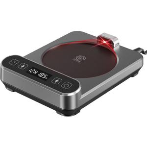 Mug Warmer with Smart Infrared Sensor, LED Temp Display, Auto On/Off Coffee Cup Warmer for Desk with 6 Temperature Settings & 1-12H Timer - Coffee Gift for Lover