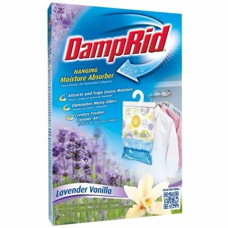 DampRid Lavender Vanilla Hanging Moisture Absorber, 16 oz., 2 Pack - Eliminates Musty Odors for Fresher, Cleaner Air, Ideal Moisture Absorbers for Closet, Blue, Small