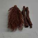 Spooktacular Creations Halloween Witch Vine-Patterned Broom Brown Cane, Witch Broomstick for Women Halloween Party Costume Accessories Stage Prop Kids and Adults, Photo Booth Accessory