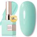 Double Rhythm 15ML Gel Nail Polish Pure Sheer Same Color Same Bottle Soak Off Gel Polish Art Manicure Salon DIY at Home for Women (Light Blue-A1390)