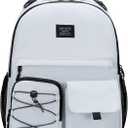 Lohol Casual Backpack for Teen Boys Girls, Water Resistant Daypack with Anti Theft Pocket for Travel School (Grey)