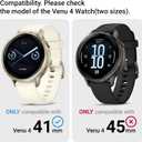 Hard PC Bumper Intended for Garmin Venu 4 Case 41MM 45MM Smartwatch Screen Protector All-Around Shell Shockproof Protective Cover Accessories (6PACKS, 41MM)