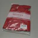 Missufe Women's V Neck Ruffle Short Sleeve Bodycon Summer Casual T Shirt Dress (Red, L)