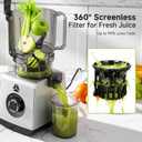 AAOBOSI Cold Press Juicer Machine, 6.45-Inch Extra Wide Feed Chute