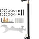 4 Stage PCP Hand Pump 30Mpa 4500Psi, PCP High Pressure Hand Pump, Stainless Steel Air Pump with Oil-Moisture Filter for PCP Air Guns, Paintball Gun, Air Rifle, HPA Gas Tanks, Tire Inflation
