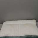 Thin Pillow, Cervical Pillow for Bed SleepingFillable Porous Fiber Contour Neck Pillows with Breathable Pillowcase,Suitable for lateral Abdominal Sleepers. (Large)