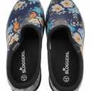 Flat Garden Shoes for Women Waterproof Slip-On Womens Rubber Rain Shoes Gardening Clogs with Comfort Insole (Size Wo 10)
