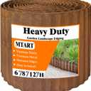 MTART Metal Garden Edging for Landscaping, Sturdy Corrugated Edging Border for DIY Flower Bed, Lawn and Landscape Edging (Rusty, 6"40Ft)
