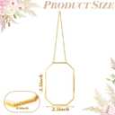 Qunclay Mothers Day Gift for Mom - 2 Pack Pressed Floating Flower Frame, Double Glass Wall Hanging Frame with Chain for Dried Flowers, Botanical Art, DIY Craft, Gift for Women(Gold,3.5 x 2.5 Inch)