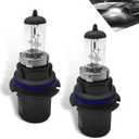 2 PCS Car 9007-80W Halogen Bulb, 12V Super Penetrating Quartz Lamp Low Beam High Beam Light, Easy to Plug Original Halogen Bulb Replacement Parts, Universal Car Lighting Accessories (White)