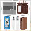 Mini Watercolor Paint Set, Portable Watercolor Paint Travel Set, Pocket Watercolor Travel Kit with 12 Color, Wooden Grid Paint Box, Sketchbook, 6 Brush, for Beginners, Artists Enthusiasts(Wooden-S)