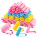 36PCS Foam Hair Rollers - Sponge Rollers for Heatless Hair Curler for Short/Long Curling Sleep rolos para cabello Jumbo Large Sponge Curlers Soft Sleeping Thin Hair Curl Overnight rulos