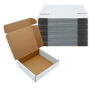 White Shipping Boxes 8x7x2 inch 25 Pack, Corrugated Boxes Mailer Packaging for Mailing Small Business E-Commerce Gift Boxes for Wrapping Present Moving Storage Heavy Duty Recycled Cardboard Boxes