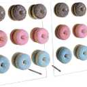 weddingwish Clear Donut Stands, Acrylic Donut Wall Display Stand, 2 Pack Donut Board for Dessert Table, Bagel Doughnuts Holder for Party Birthday Gathering (Square)