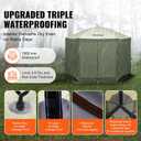 VEVOR Pop Up Gazebo Screen Tent 6 Sided Canopy Sun Shelter with 6 Removable Privacy Wind Cloths & Mesh Windows, 10x10FT Quick Set Screen Tent with Mosquito Netting, Army Green