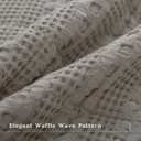 CozyTide Oversized King Quilt 120x120,100% Cotton Waffle Bedspread,3 Piece Ultra Soft Dark Khaki California King Coverlet Farmhouse Bedding Set for All Season