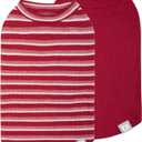 KYEESE 2Pack Waffle Dog Shirts for Small Dogs Stretchy T-Shirts Lightweight Tank Top Sleeveless Striped Vest Breathable Pet Tee, X-Large, Red+Striped