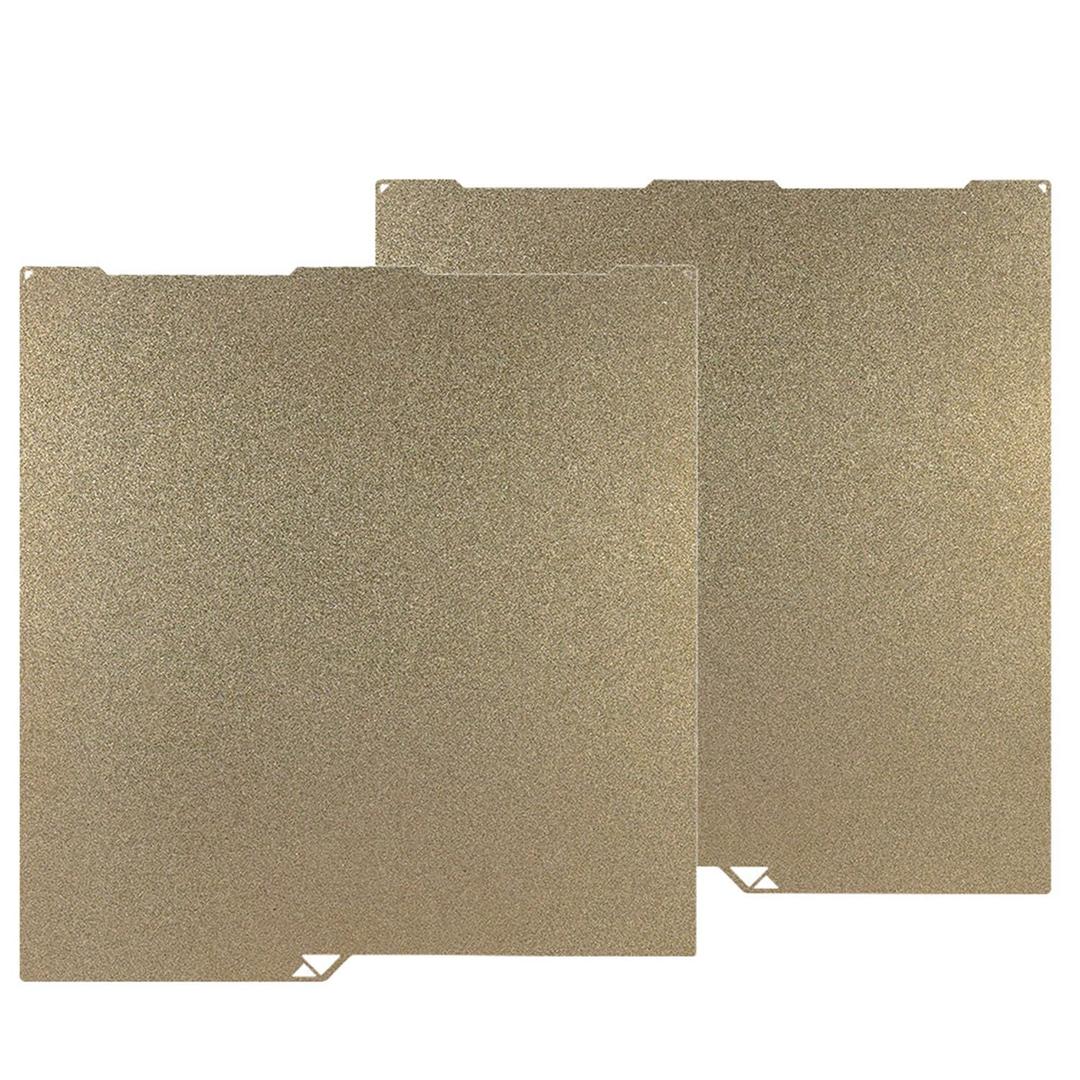 256X268MM PEI Sheet for Anycubic Kobra 3 Combo/Kobra 3 V2 Combo Flexible Spring Steel Build Plate Double Sided Textured Bed Board for 3D Printer Accessories Replacement (Gold)
