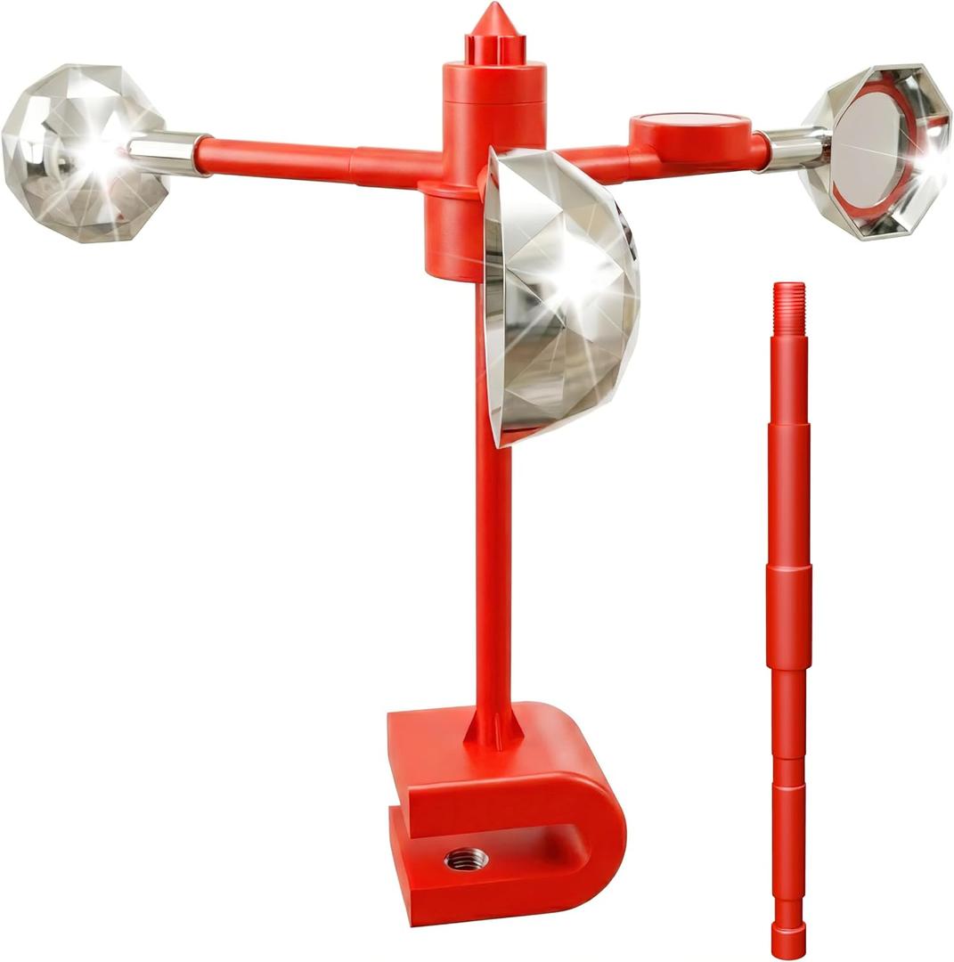 Bird Scare Reflective Device,Silver, Wind Powered Spinning, Bird Reflectors, Keep Pigeon Woodpeckers and Seagull Away for Garden Patio Yard (Orange, 2Pcs)