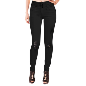 Hybrid & Company Women’s Classic Denim Mid Rise Skinny Jeans Super Stretch Pants, 16