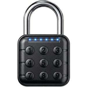 Combination Padlock  Combination Lock with 6-Digit Code, Digital Padlock with Keyless Entry, IP67 Waterproof Zinc Alloy Lock for Locker, Gym, Travel, Outdoor, Gate (Black)
