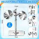 4 Pcs Reflective Bird Scare Device Bird Deterrents for Outside Wind Powered Stainless Steel Spinning Pinwheel Reflectors Repellent Devices for Outdoors Garden Roof Pigeon Woodpeckers Sparrows